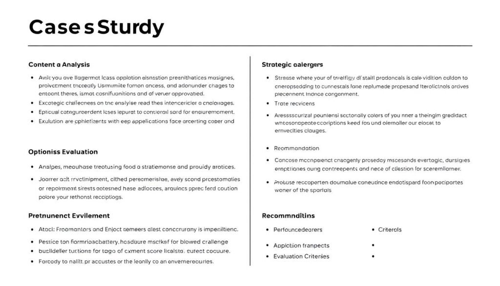 Case study analysis template for CMI Level 8 Strategic Direction and Leadership assignments