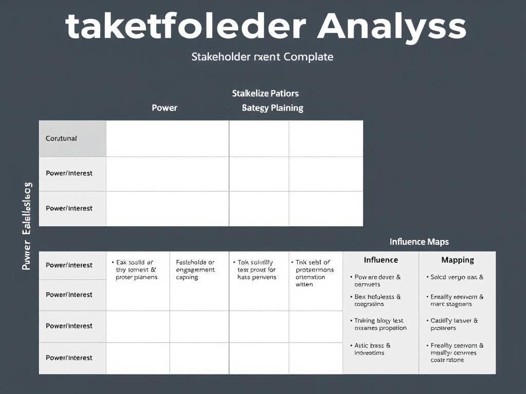 Stakeholder analysis template for CMI Level 8 Strategic Direction and Leadership assignments