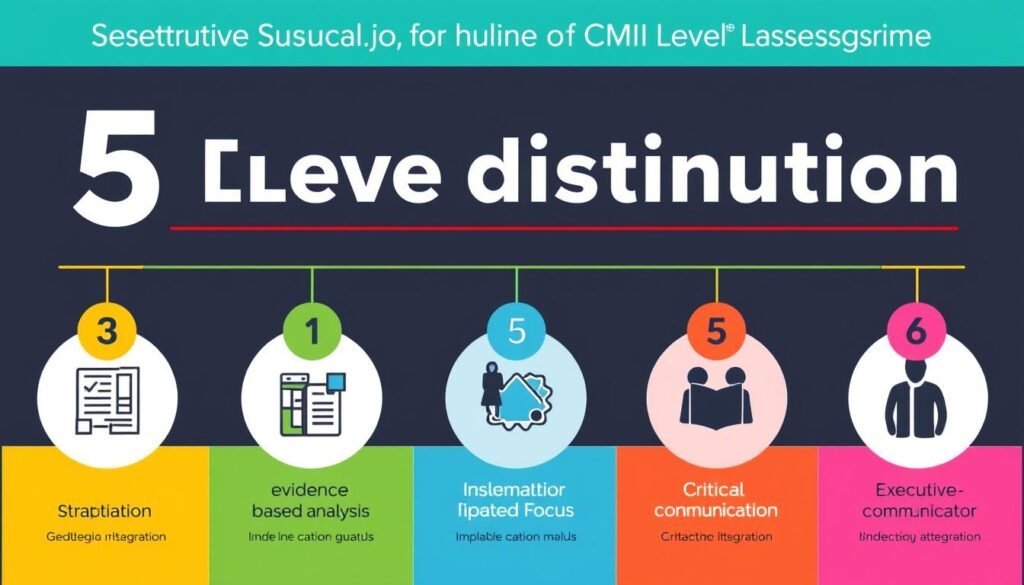 Visual representation of 5 expert tips for distinction in CMI Level 8 Strategic Direction and Leadership assignments